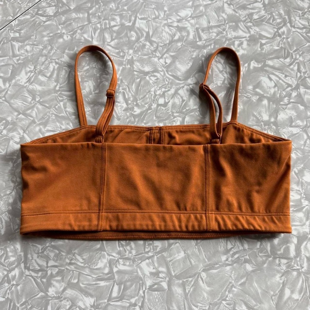 Gymshark Bandeau Sports Bra in Nutmeg Brown, size Medium - Picture 2 of 7